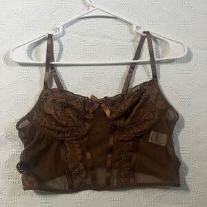 brown lace top